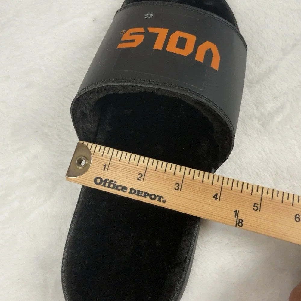 Tennessee Volunteers ISlide‎ Fur Lined Slides Men's 9 Black Sneaker Midsole New